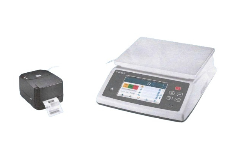 Industrial weighing scale with label printer